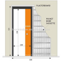 Puerta interior de madera curvada puerta de cierre suave puerta corredera corrediza de Doorwin